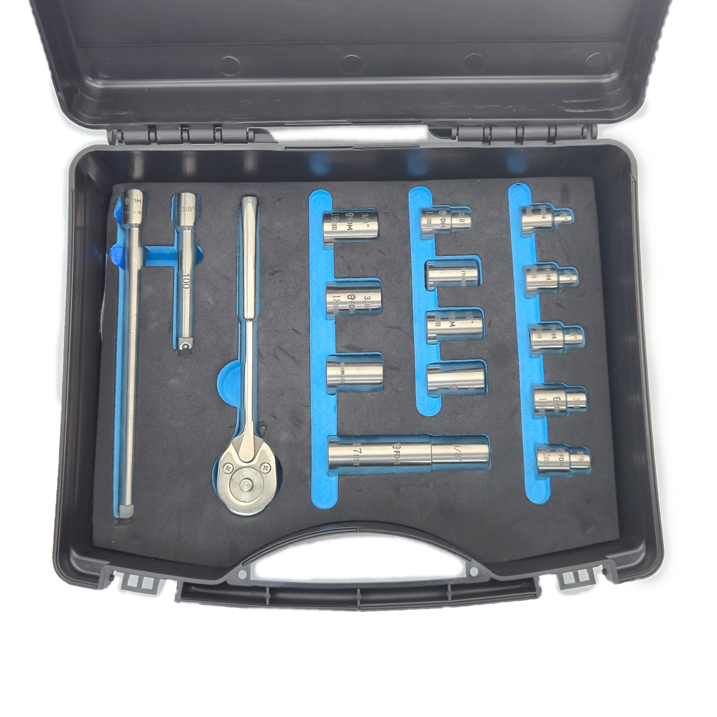 16 Piece Titanium Socket Set non-magnetic tool kit