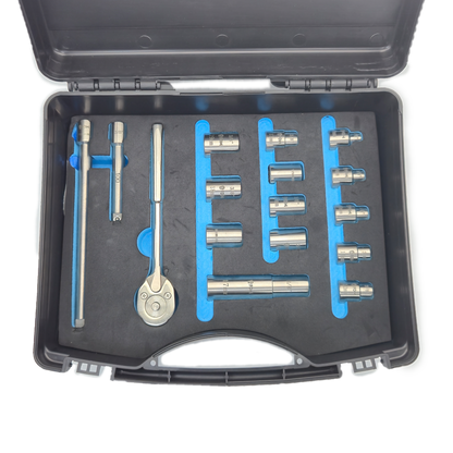 16 Piece Titanium Socket Set non-magnetic tool kit