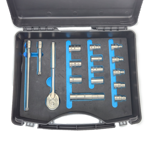 16 Piece Titanium Socket Set non-magnetic tool kit