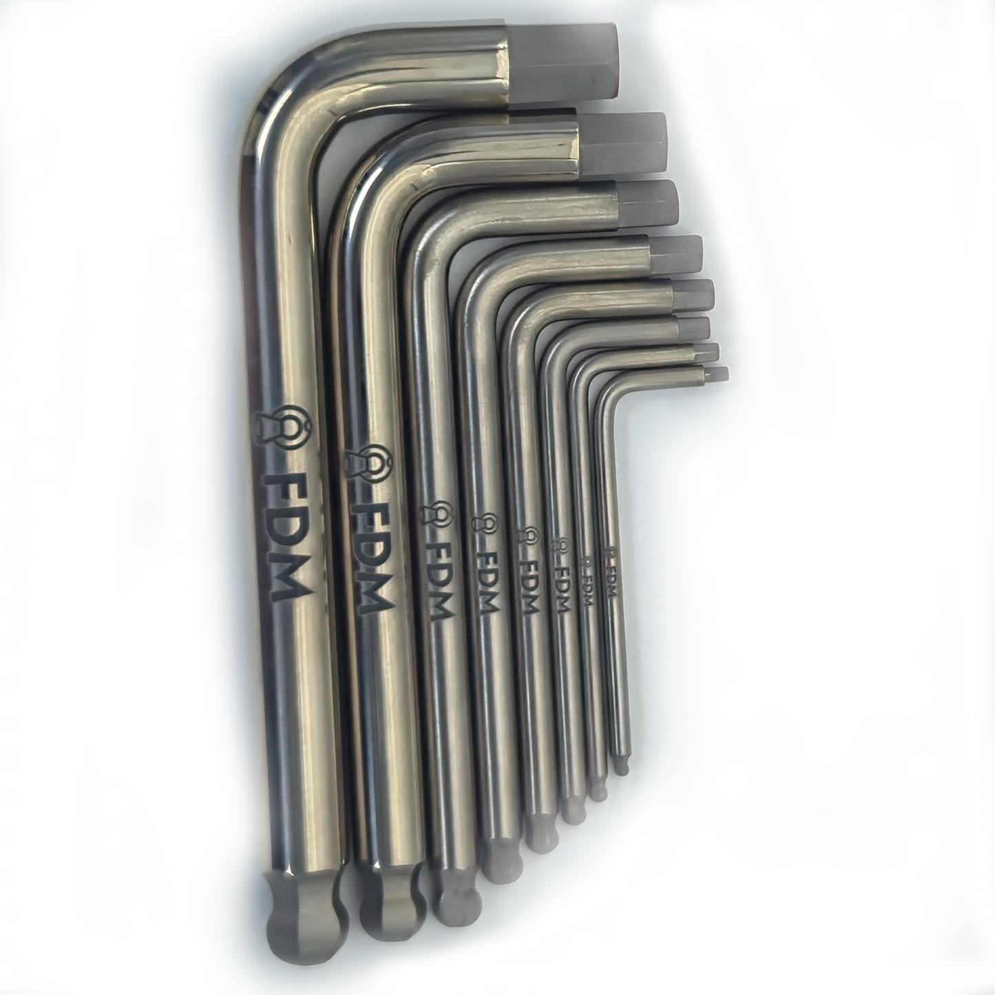 Titanium Allen Key Set Ball End – 8‑Piece Metric, MRI‑Safe