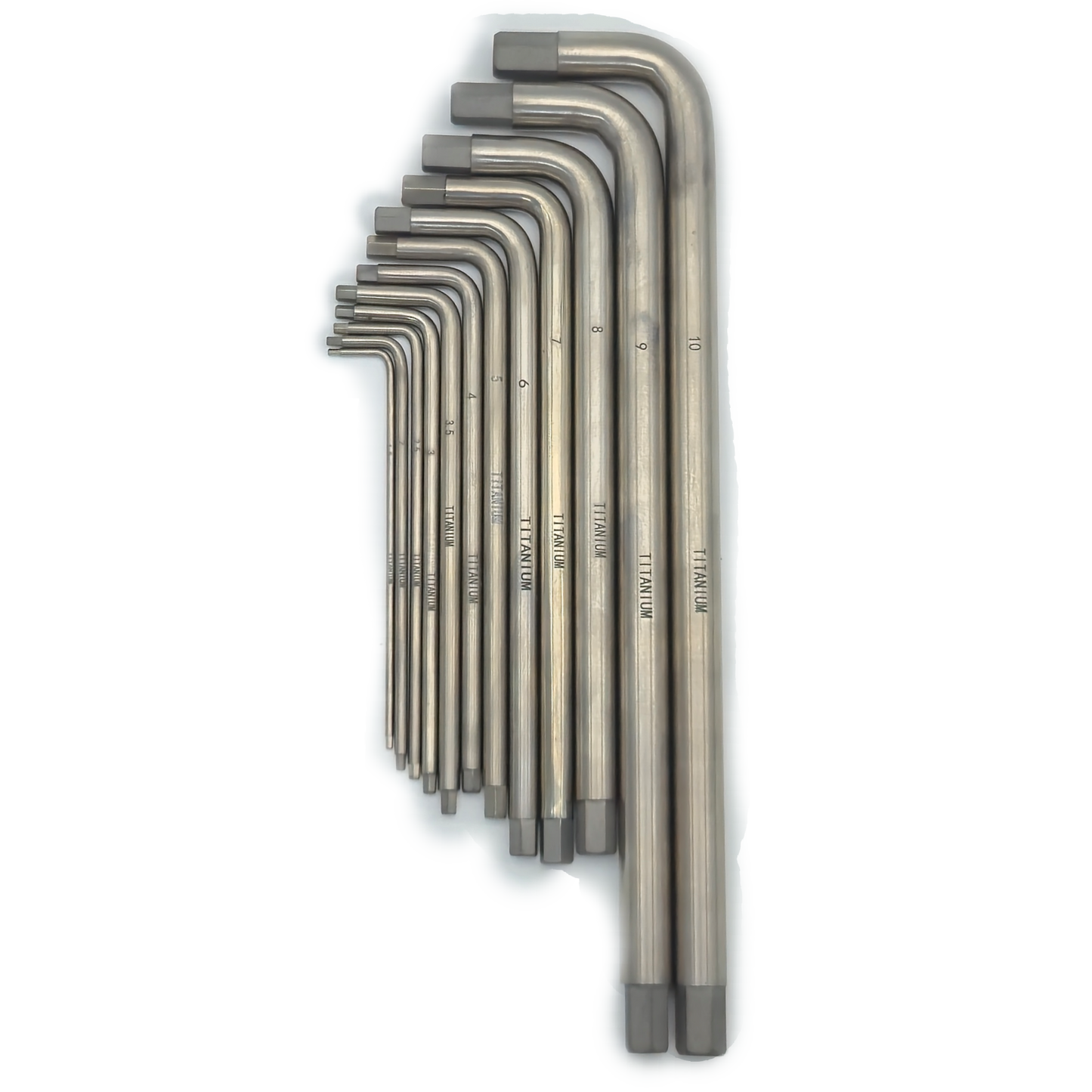 Titanium Long Allen Key Set – 12‑Piece Metric, MRI‑Safe | FDM Enterprises Titanium Allen Keys