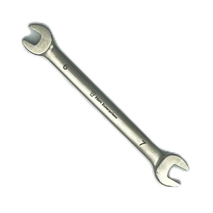 Double open end Titanium Tools 6 x 7 corrosion resistant non magnetic titanium wrench